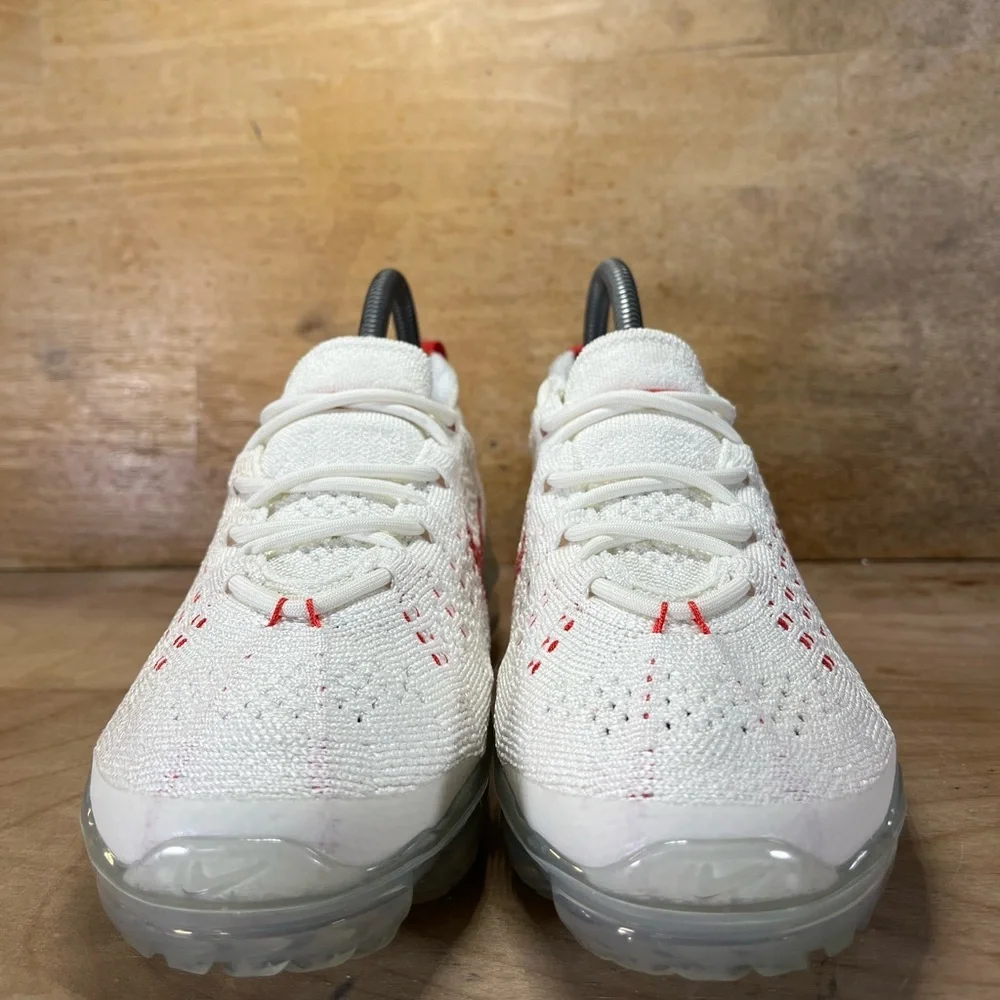 Nike Air VaporMax 2023 Flyknit Womens Size 6.5 Shoes Sneakers Sail Track Red - Picture 2 of 10